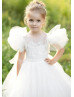 Ivory Stylish Flower Girl Dress Girls Communion Dress